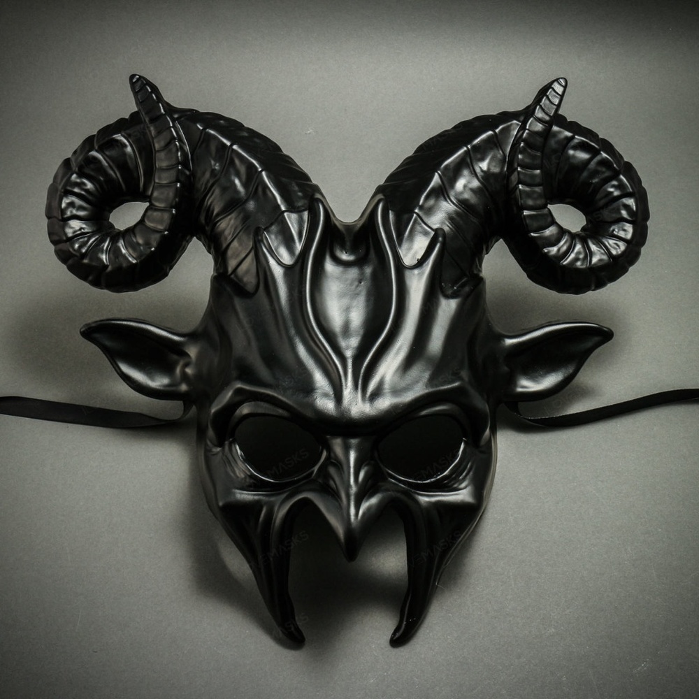 Krampus Ram Demon with Horns Devil Halloween Mask
